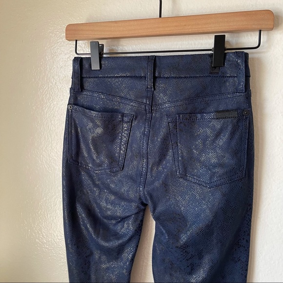 7 For All Mankind | Snakeskin Print Skinny Jeans - Picture 5 of 6